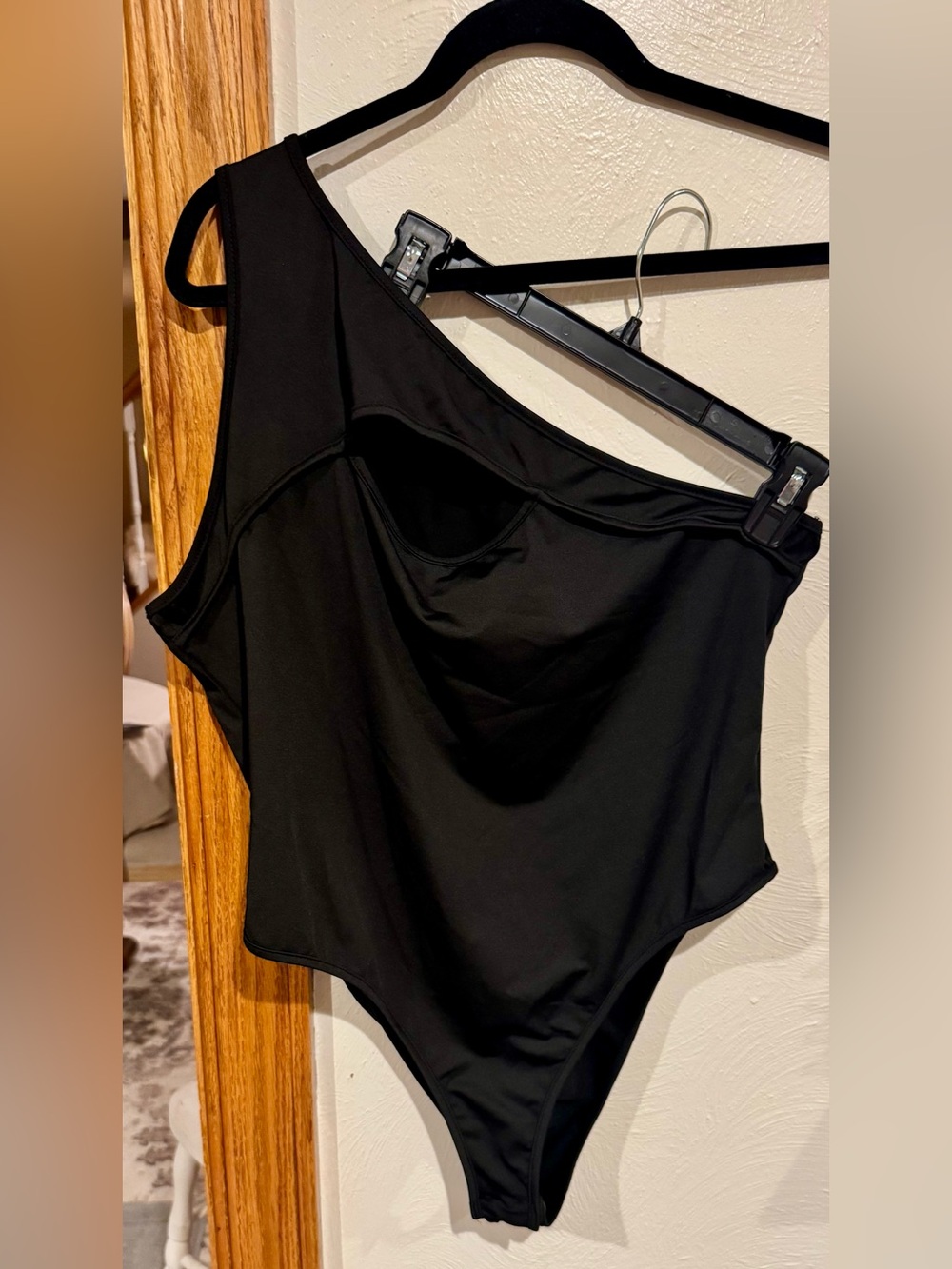Black One-Shoulder Bodysuit- fits small
